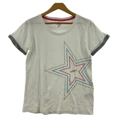 adidas アディダス  ラメ半袖Ｔシャツ sizeJ M/ホワイト系
