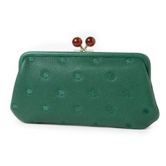 28 kanmi カンミ まるまるドット ロングがま口ウォレット 長財布 