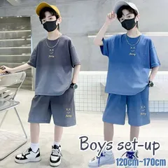 子供服 男の子 夏 セットアップ 半袖Tシャツ ハーフパンツ 夏服 ジュニア 子供 ジャージ 上下セット 子ども服 半袖 ゆったり カジュアル 子供 普段着 トップス 半袖スウェット 丸襟 ハーフパンツ 韓国風 おxiaokb320