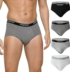 [INNERSY] ブリーフ メンズ 下着 ビキニブリーフ Mサイズ  前開き 綿 抗菌防臭 吸汗速乾 大きいサイズ 4枚セット Mサイズ VL R1062
