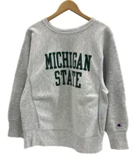 チャンピオン Champion 80s～ ヴィンテージ Vintage トリコタグ リバースウィーブ REVERSE WEAVE US古着 2段 染み込みプリント MICHIGAN STATE スウェット グレー Mサイズ 101MT-3971