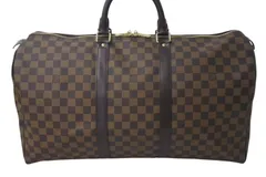 LOUIS VUITTON ルイヴィトン キーポル50 ボストンバッグ N41427 ダミエキャンバス ブラウン ゴールド金具 中古 4c073042のサムネイル