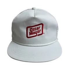 【キャップ/帽子】80-90s Oscar Mayer (オスカーメイヤー) 刺繍ロゴ ビンテージ プロモーション キャップ ホワイト 白 レッド 赤