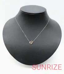 K10 4℃ ダイヤモンド ハート ネックレス【C240】