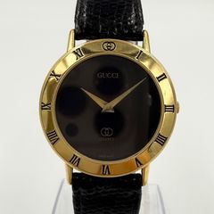 グッチ 3000M ゴールドメッキ クォーツ メンズ 時計 GUCCI