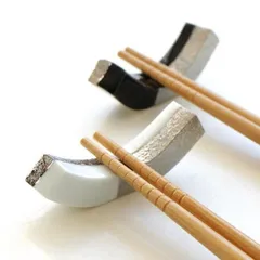 箸置き おしゃれ 陶器 2個セット 和風 日本製 焼き物 有田焼 陶器の箸置き 市松長角銀2カラーセット