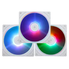 【特価セール】cpuファンケースクーラーpwmファン、絞り光エフェクト、4ピンpwmコネクタargbライト効果を持つコンピュータファン、1500 rpm速度pc冷却ファン(120mm、白) X3 TL-S12W-S Thermalright