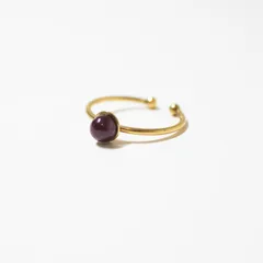 天然石 スターガーネット ピンキーリング◆約3号◆ゴールド 金属アレルギー対応 指輪