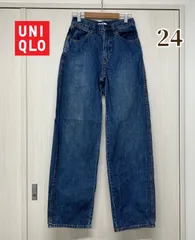 UNIQLO   ユニクロ　レディース　ストレートワイドデニム（ブルー）24　 （商品番号221-422414）