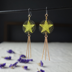 星に願いを（イエロー）　イヤリング / ピアス / ノンホールピアス