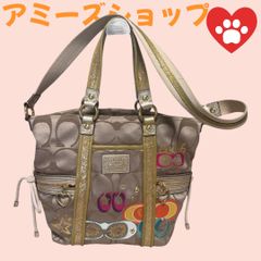 COACHシグネチャー2WAYショルダートートバックF21101ジャンク品