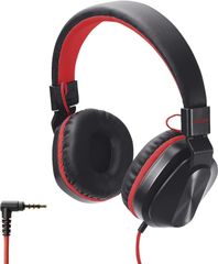 417 エレコム ヘッドセット こども専用 折りたたみ式 【 3.5mm接続 4極 】 ブラック×レッド HS-KD02TBKR