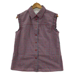 Calvin Klein カルバンクライン チェック カットソー size40/レッド×ブラック×ホワイト