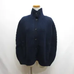 セオリーリュクス theory luxe ウール100％ ニット ポンチョ カーディガン 38 ネイビー 紺のサムネイル