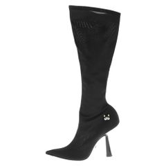 JIMMY CHOO (지미츄) × 미소녀 전사 세일러 문 검은 고양이 루나 Luna Boot 100 루나 부츠 니하이 부츠 블랙