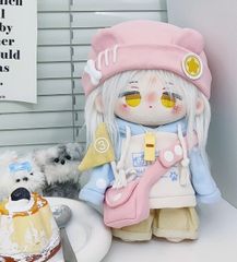20cm 着せ替え ぬいぐるみ服 帽子 カジュアル ぬい活 推し活 推しぬい 綿人形 棉花娃娃 ちびぬい服 ちびぐるみ コットンドール cotton doll-B2409