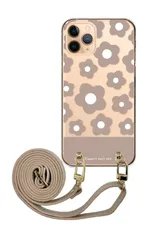 Galaxy S21 5G SC-51B SCG09 ギャラクシーS21 スマホケース スマホショルダー お花 花柄 フラワー 北欧柄 かわいい レザーベルト ストラップ 調節可能 130cm  カラー01