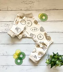 犬服　犬　つなぎ　Lサイズ　ロンパース　パン　ミニ裏毛