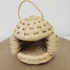 ハムスターなどの小動物の家族のお部屋に最適！紙紐製・手作りちぐら！