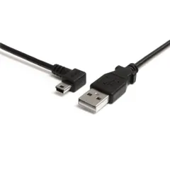 【在庫処分】- USB USB オス mini-B端子 A端子 miniUSB左向きL型ケーブル オス ミニUSB変換ケーブル 90cm USB2HABM3LA StarTech.com