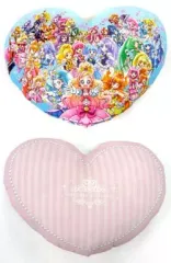 【中古】クッション・抱き枕・本体(キャラクター) オールスターズ大集合! ハートクッション 「一番くじ プリキュアオールスターズ ～ミラクルカラーカーニバル～」 A賞
