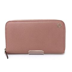グッチ GUCCI インターロッキングG ジップアラウンド ウォレット 長財布 アウトレット レザー 449347 ピンク 未使用品