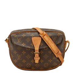 ルイ ヴィトン モノグラム ジュヌフィーユMM 斜め掛け ショルダーバッグ M51226 ブラウン PVC レザー レディース LOUIS VUITTON【1-0229832】