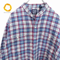 OLD GAP オールドギャップ チェック シャツ ノーカラー a831292