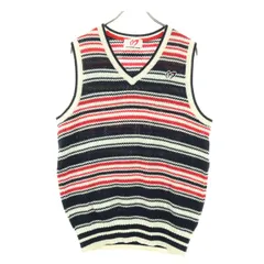 美品 MASTER BUNNY EDITION マスターバニーエディション ボーダー ニットベスト 4 メンズ 古着