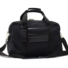 【中古】ダンヒル ボストンバッグ 2way トラベル 旅行鞄 キャンバス レザー ブラック dunhill
