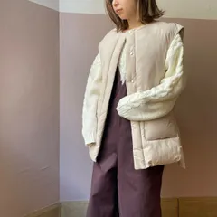 オフトンファイバーダウンベスト（ブラック・アイボリー）　アウター　コート