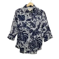 美品◯マックスマーラ　ブラウス　長袖シャツ　サテン調　光沢　総柄　切手風モチーフ 美品◯マックスマーラ ブラウス 長袖シャツ サテン調 光沢 総柄