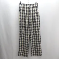 ◇ ◎●未使用● Θ emi+ エミプラス チェック柄 ストレートパンツ サイズL ブラック系 レディース E  【1502060001885】