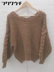 ■ mysty woman ミスティウーマン 長袖 ニット セーター サイズF ベージュ レディース 【中古】 【1102030051713】