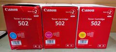 CANON　純正トナー　CRG-502　２個入り　３色セット（シアン・マゼンタ・イエロー）【兵庫より発送】