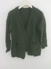 ◇ NOMBRE IMPAIR ノンブルアンペール モヘア調 長袖 ニット カーディガン サイズF グリーン レディース P  【1302280006093】
