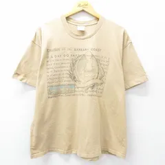 XL/古着 ギャップ GAP 半袖 ビンテージ Tシャツ メンズ 90s 男性 メッセージ コットン クルーネック ベージュ カーキ spe 25sep01 中古