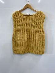 ピ34⚫︎ZARA⚫︎ザラ⚫︎レディース⚫︎ウール混⚫︎ニット⚫︎ベスト⚫︎sizeL⚫︎薄茶