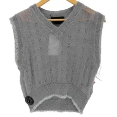 Simone Rocha(シモーネロシャ) Tinsel knit vest Tinsel Trim Knit Vest (AMK16T-0643-BLACK)