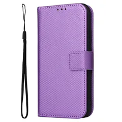 Galaxy S23 ケース 手帳 SC-51D SCG19 ギャラクシーs23  チェックレザー シンプル 手帳 ケース 【Color】 パープル