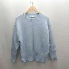 ◇ ⊇ ZARA ザラ 長袖 ニット サイズM ライトブルー レディース E  【1502060016483】