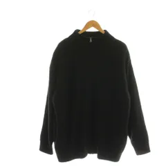 ニコアンド Niko and.. ニットジャケット ジップアップ L 黒 ブラック /AT ■OS ■GY46