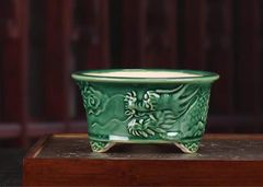 盆栽鉢 青磁鉢 山野草鉢 多肉植物 植木鉢 小品大品盆栽鉢 陶器鉢置物