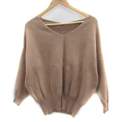 アンティカ ANTIQUA ニット セーター 長袖 Vネック ベージュ /SM12