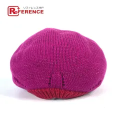 MIUMIU ミュウミュウ ベレー帽 ラメ バイカラー ポリエステル