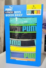 新品未使用品【Puma】プーマ　ボーイズボクサーブリーフ　4枚組　米国サイズ　S