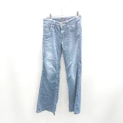 ◇ Θ SOMETHING サムシング ダメージ加工 デニム パンツ サイズ 27 ブルー系 レディース E  【1412260021517】