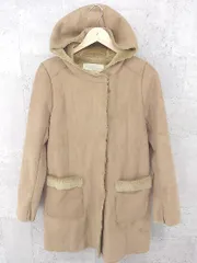 ■ Jewel Changes ジュエルチェンジズ UNITED ARROWS ファー 長袖 フェイクムートン コート 38 ブラウン *  【1002799898799】のサムネイル