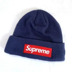 03w20101  Supreme New Era Box Logo Beanie Navy シュプリーム ニューエラ ボックス ロゴ ビーニー ネイビー  メンズ  帽子 ニット帽 ストリート