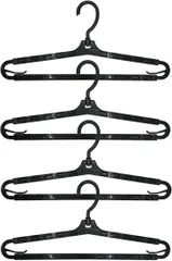 ORSUN バスタオルハンガー 折りたたみ タオル干し タオル掛け 物干し 4個 セット(ブラック)